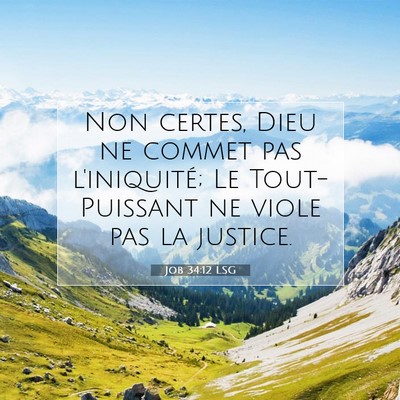 Job 34:12 Verset biblique expliqué