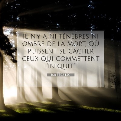 Job 34:22 Verset biblique expliqué