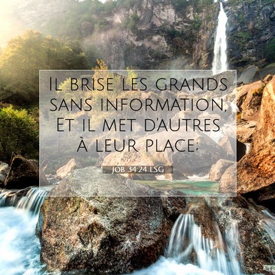 Job 34:24 LSG Image du verset biblique