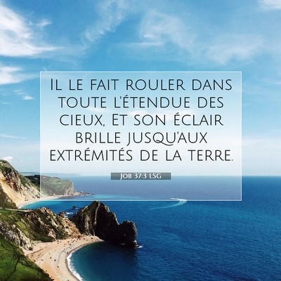 Job 37:3 LSG Image du verset biblique