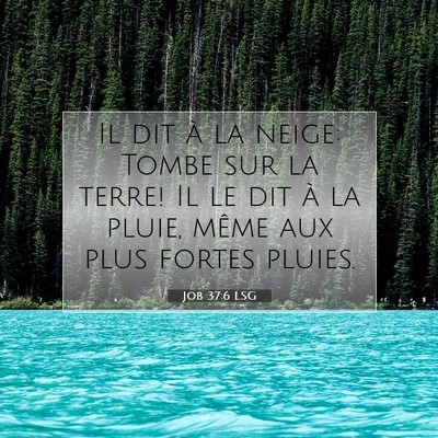 Job 37:6 LSG Image du verset biblique