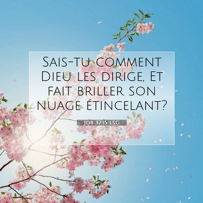 Job 37:15 LSG Image du verset biblique