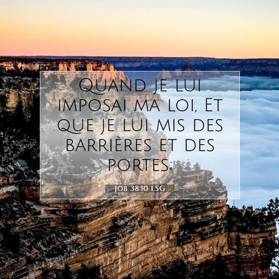 Job 38:10 LSG Image du verset biblique