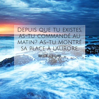 Job 38:12 LSG Image du verset biblique