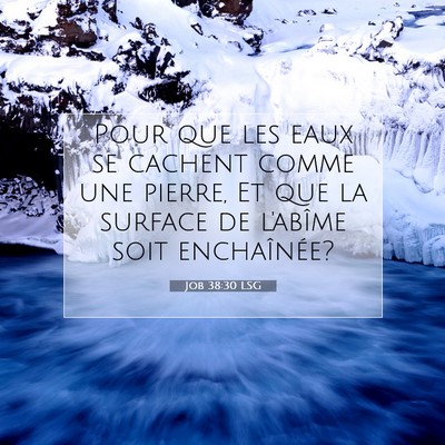 Job 38:30 LSG Image du verset biblique