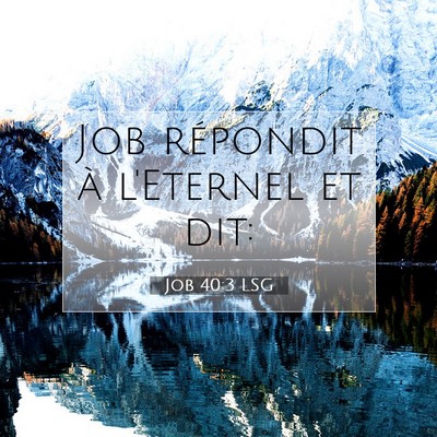 Job 40:3 Verset biblique expliqué