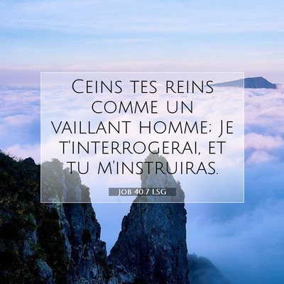 Job 40:7 LSG Image du verset biblique