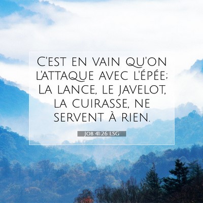 Job 41:26 LSG Image du verset biblique