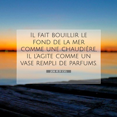 Job 41:31 Verset biblique expliqué