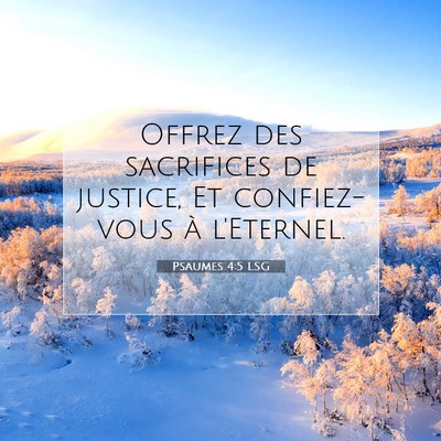 Psaumes 4:5 Verset biblique expliqué