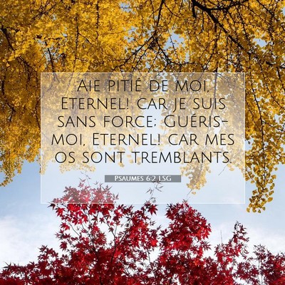 Psaumes 6:2 LSG Image du verset biblique