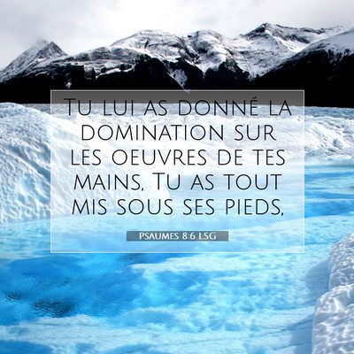 Psaumes 8:6 LSG Image du verset biblique