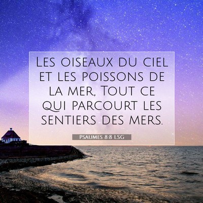 Psaumes 8:8 LSG Image du verset biblique