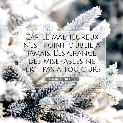 Psaumes 9:18 LSG Image du verset biblique