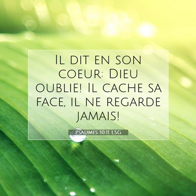 Psaumes 10:11 LSG Image du verset biblique