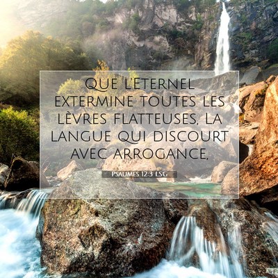 Psaumes 12:3 Verset biblique expliqué