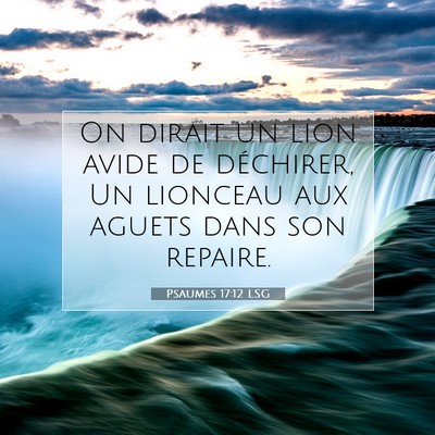 Psaumes 17:12 LSG Image du verset biblique