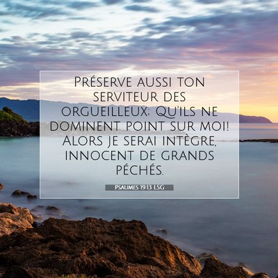 Psaumes 19:13 LSG Image du verset biblique