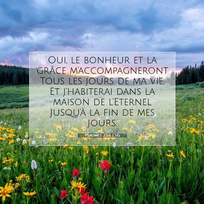 Psaumes 23:6 LSG Image du verset biblique