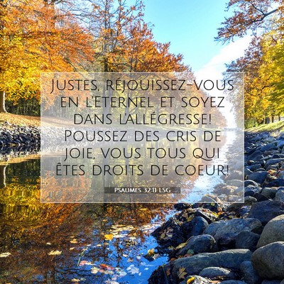 Psaumes 32:11 LSG Image du verset biblique