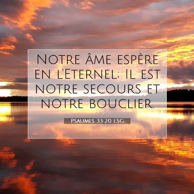 Psaumes 33:20 LSG Image du verset biblique