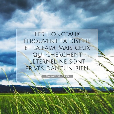 Psaumes 34:10 LSG Image du verset biblique