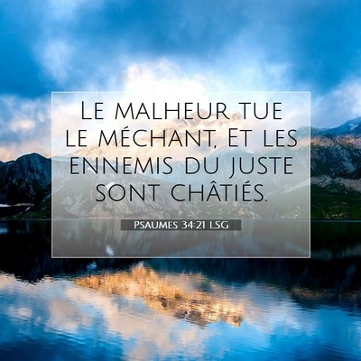 Psaumes 34:21 LSG Image du verset biblique