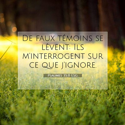 Psaumes 35:11 Verset biblique expliqué