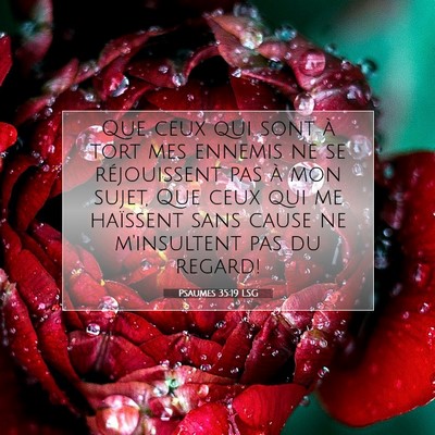 Psaumes 35:19 LSG Image du verset biblique