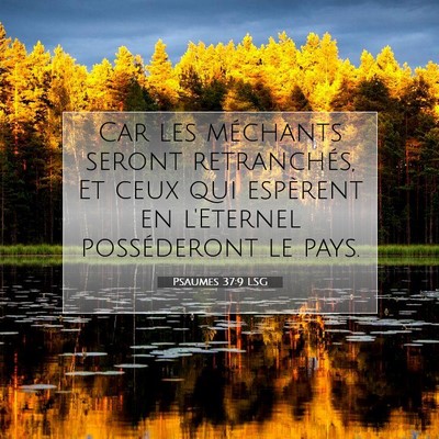 Psaumes 37:9 LSG Image du verset biblique