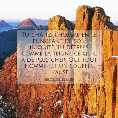 Psaumes 39:11 LSG Image du verset biblique