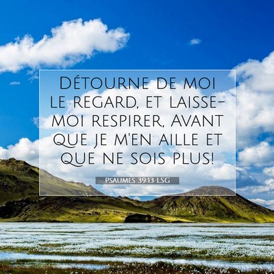 Psaumes 39:13 LSG Image du verset biblique