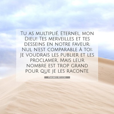 Psaumes 40:5 LSG Image du verset biblique