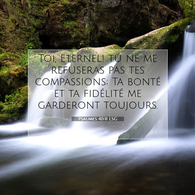 Psaumes 40:11 LSG Image du verset biblique