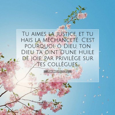 Psaumes 45:7 LSG Image du verset biblique