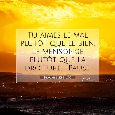 Psaumes 52:3 Verset biblique expliqué