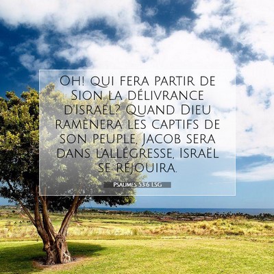 Psaumes 53:6 Verset biblique expliqué