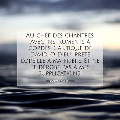 Psaumes 55:1 LSG Image du verset biblique