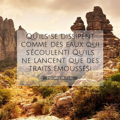 Psaumes 58:7 Verset biblique expliqué