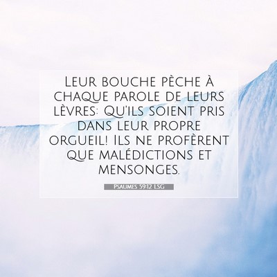 Psaumes 59:12 LSG Image du verset biblique