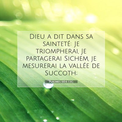 Psaumes 60:6 Verset biblique expliqué