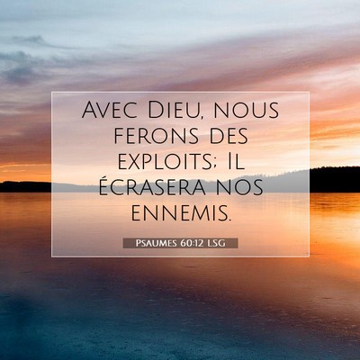 Psaumes 60:12 Verset biblique expliqué