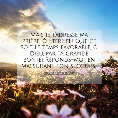 Psaumes 69:13 LSG Image du verset biblique