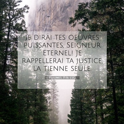 Psaumes 71:16 Verset biblique expliqué