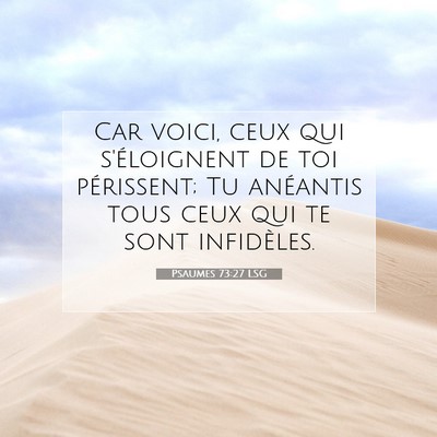 Psaumes 73:27 Verset biblique expliqué