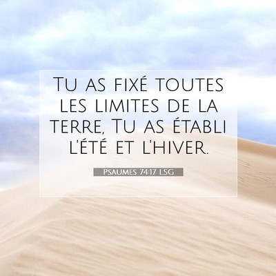 Psaumes 74:17 Verset biblique expliqué