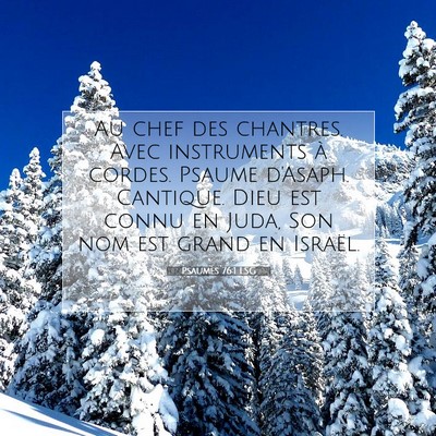 Psaumes 76:1 LSG Image du verset biblique