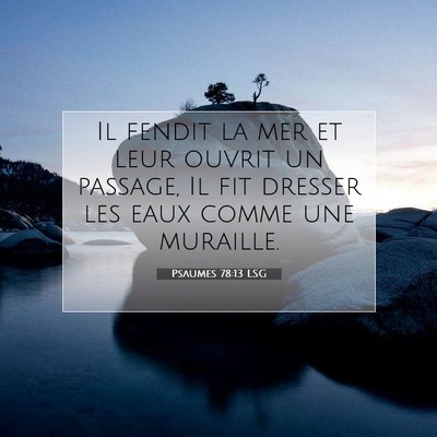 Psaumes 78:13 LSG Image du verset biblique