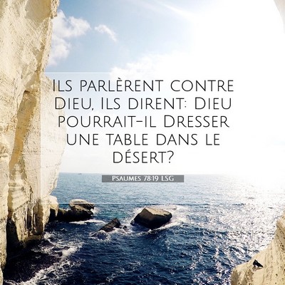 Psaumes 78:19 LSG Image du verset biblique