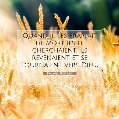 Psaumes 78:34 LSG Image du verset biblique